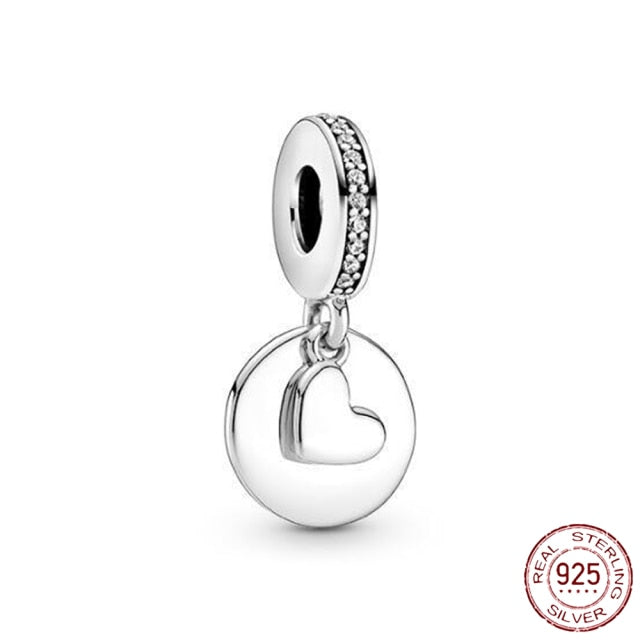 Pandora Bracelet Original Heart-Shaped Fit 925 Sterling Silver Golden