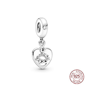 Pandora Bracelet Original Heart-Shaped Fit 925 Sterling Silver Golden