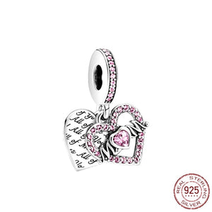 Pandora Bracelet Original Heart-Shaped Fit 925 Sterling Silver Golden