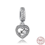 Pandora Bracelet Original Heart-Shaped Fit 925 Sterling Silver Golden