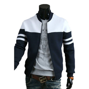 New Trend Fashion Men Jacket Leather Stand-up