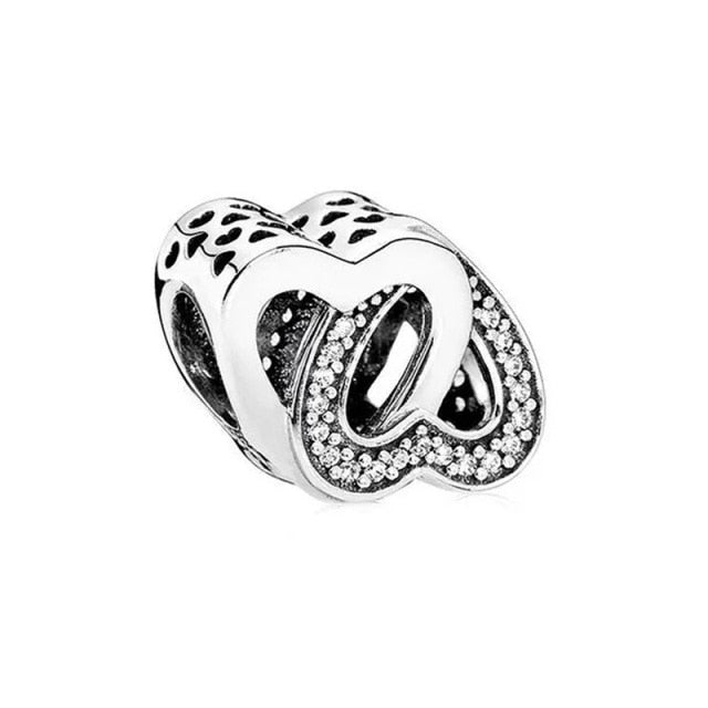 Sterling Silver Round charm Fit Original Pandora Bracelet