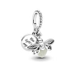 Sterling Silver Round charm Fit Original Pandora Bracelet