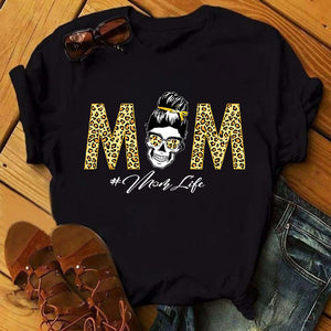 Women T-shirt  Skull Deer Turban T-shirt Clothes Short Sleeve Graphic T-shirt Tops