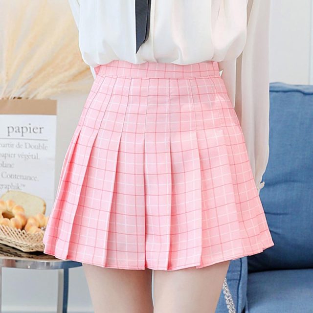 Women High Waist Skirt Summer Casual black tennis School Uniform Mini Skirts for Girls