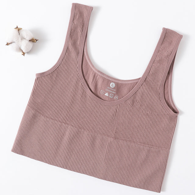 Women Tops Seamless Bralette Tank Top Female Crop Tops Cami Underwear Camisole