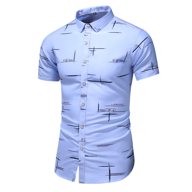 Fashion Style Design Short Sleeve Casual Shirt Men Summer Clothing