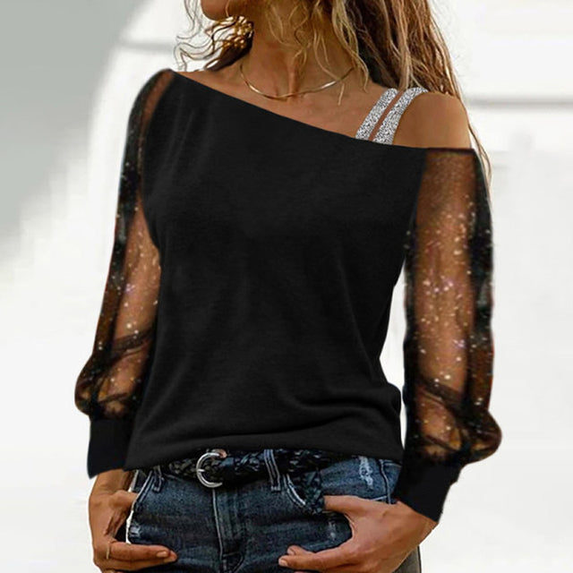 Blouse Women Lace Long Sleeve Shirts Ladies Casual Blouses Turn Down Collar Slim Shirt Tops fashion