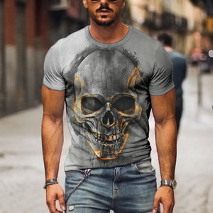 Black Soul Street Men T-shirt Ghost Claw Summer Short Sleeve 3D Printing Fashion Loose Top