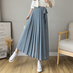 Summer New Style Korean Women Pleated Chiffon Trousers High Waist Pants Casual Wide Leg Pantalones