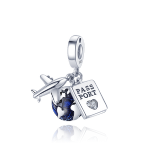 Pandora charm Blue astronaut Charm Bracelet Necklace Women Jewelry 925 Sterling Silver