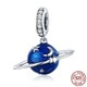 Pandora charm Blue astronaut Charm Bracelet Necklace Women Jewelry 925 Sterling Silver