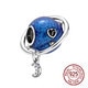 Pandora charm Blue astronaut Charm Bracelet Necklace Women Jewelry 925 Sterling Silver