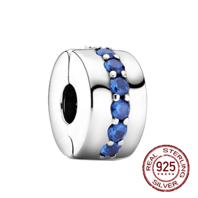 Pandora charm Blue astronaut Charm Bracelet Necklace Women Jewelry 925 Sterling Silver