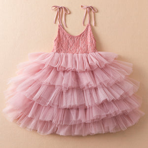 Girls Summer Dresses For Kids Sling Lace Birthday Clothes