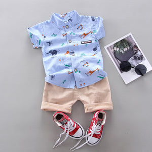 Baby Boys Girls Clothes Clothing Sets Kids Children Boy T-shirts + Pants Suits Summer Toddler