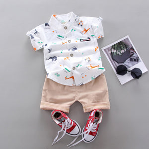 Baby Boys Girls Clothes Clothing Sets Kids Children Boy T-shirts + Pants Suits Summer Toddler