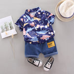 Baby Boys Girls Clothes Clothing Sets Kids Children Boy T-shirts + Pants Suits Summer Toddler