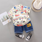 Baby Boys Girls Clothes Clothing Sets Kids Children Boy T-shirts + Pants Suits Summer Toddler