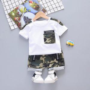 Baby Boys Girls Clothes Clothing Sets Kids Children Boy T-shirts + Pants Suits Summer Toddler