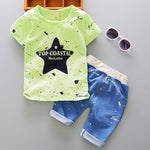 Baby Boys Girls Clothes Clothing Sets Kids Children Boy T-shirts + Pants Suits Summer Toddler