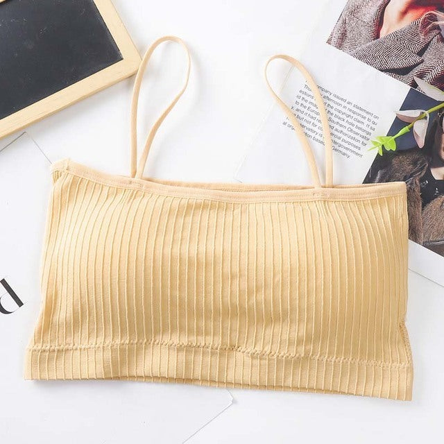 Summer Women Sling Tube Top Sexy Bra Top Breathable Chest Pad Wearing