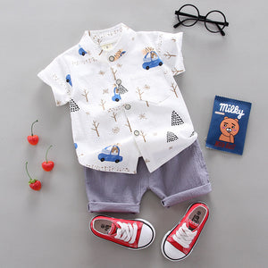 Baby Boys Girls Clothes Clothing Sets Kids Children Boy T-shirts + Pants Suits Summer Toddler