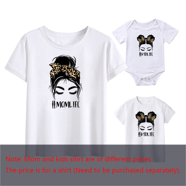 Mother Kids Fashion Baby Girl Clothes Mom Life Mother And Daughter Matching T Shirt Short Sleeve