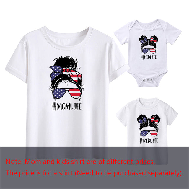 Mother Kids Fashion Baby Girl Clothes Mom Life Mother And Daughter Matching T Shirt Short Sleeve