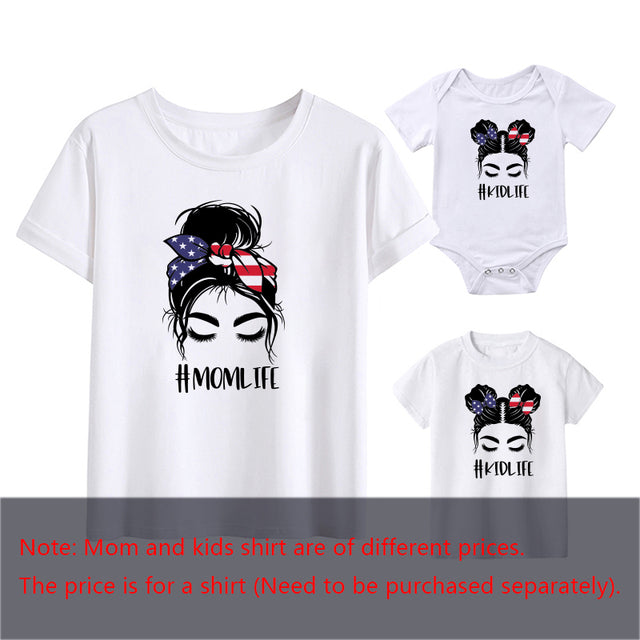 Mother Kids Fashion Baby Girl Clothes Mom Life Mother And Daughter Matching T Shirt Short Sleeve