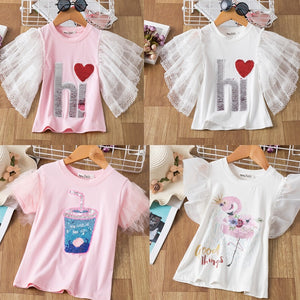 Children Clothing for Sweatshirt girls Sweatsuit Summer T-Shirts Causal Clothes T-shirt for Girls