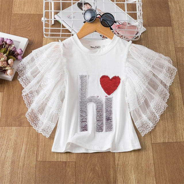 Children Clothing for Sweatshirt girls Sweatsuit Summer T-Shirts Causal Clothes T-shirt for Girls