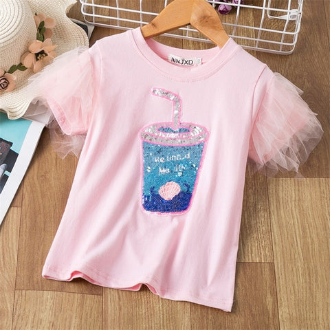 Children Clothing for Sweatshirt girls Sweatsuit Summer T-Shirts Causal Clothes T-shirt for Girls