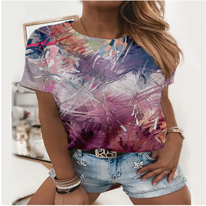 Sunflower Women floral print T-shirts, round neck T-shirts and Floral print, women T-shirts