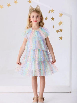 Girls Princess Dress Party Dresses Summer Holiday Beach Clothing