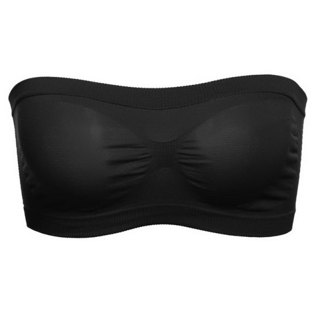 Breathable Bra Strapless Crop Tops Women Ladies Sexy Bra Summer Dress Shouder less Crop Top