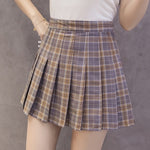 Women Skirt Shorts High Waist A-line Student Plaid Pleated Skirts for Women Clothes