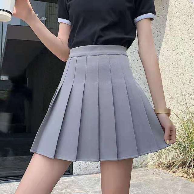 Women Skirt Shorts High Waist A-line Student Plaid Pleated Skirts for Women Clothes