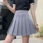 Women Skirt Shorts High Waist A-line Student Plaid Pleated Skirts for Women Clothes