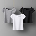 Women Streetshirt Short sleeve womensclothing Black white T-shirts for girls summer Woman clothes