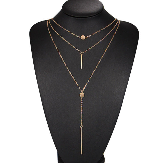 Bohemian Long Pendant Necklaces Gold Star Jewelry For Women Gift