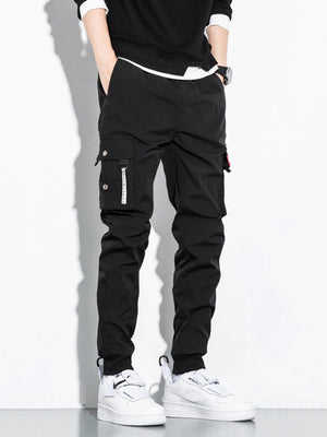 Summer Multi-Pockets Cargo Pants Men Streetwear  Male Casual Cotton Trousers