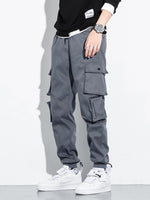 Summer Multi-Pockets Cargo Pants Men Streetwear  Male Casual Cotton Trousers