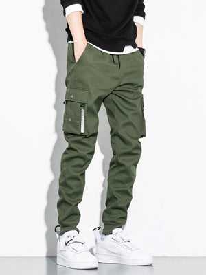 Summer Multi-Pockets Cargo Pants Men Streetwear  Male Casual Cotton Trousers