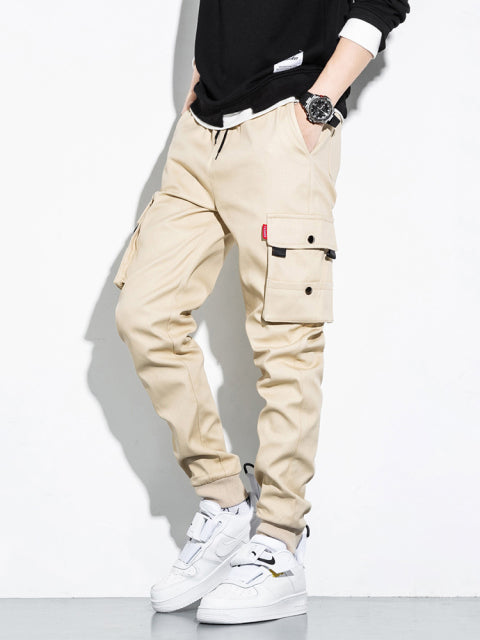 Summer Multi-Pockets Cargo Pants Men Streetwear  Male Casual Cotton Trousers