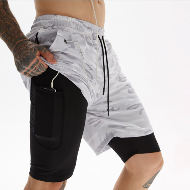 Camo Running Shorts Men  GYM Sport Shorts Fitness Jogging Workout Shorts Men Sports Short Pants