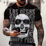 Summer Horror Skull 3D Print T Shirt For Men Tops Tees Men Clothing