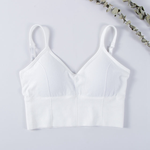 Women Tank Crop Top Seamless Underwear Crop Top Female U Back Short Tops Women Sexy Camisole