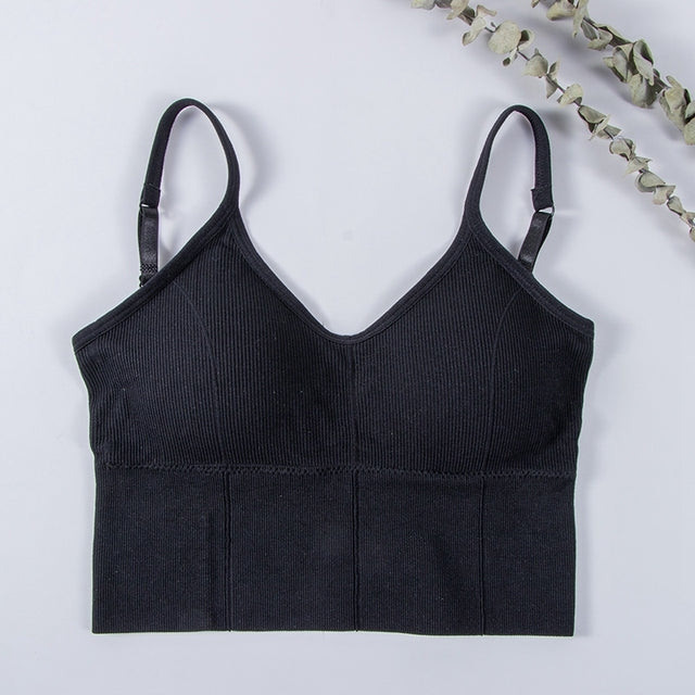 Women Tank Crop Top Seamless Underwear Crop Top Female U Back Short Tops Women Sexy Camisole