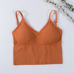 Women Tank Crop Top Seamless Underwear Crop Top Female U Back Short Tops Women Sexy Camisole